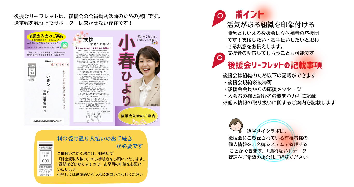 後援会リーフレットデザインのポイント