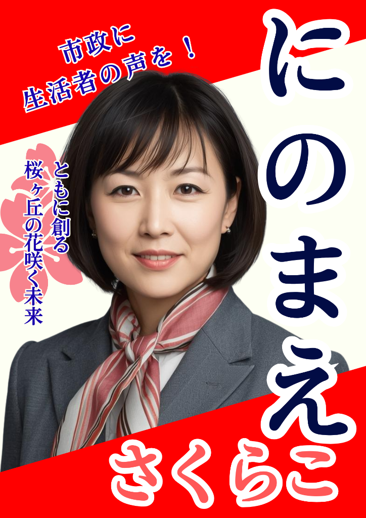 選挙ポスター サンプル - にのまえさくらこ